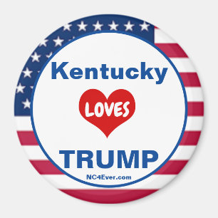 Aimant Kentucky LOVES TRUMP Patriotic Frigo