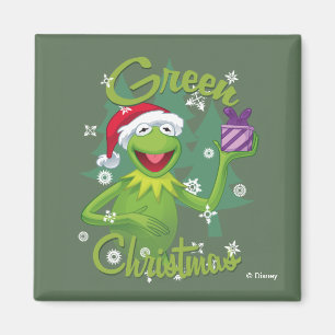 Aimant Kermit la grenouille Noël vert