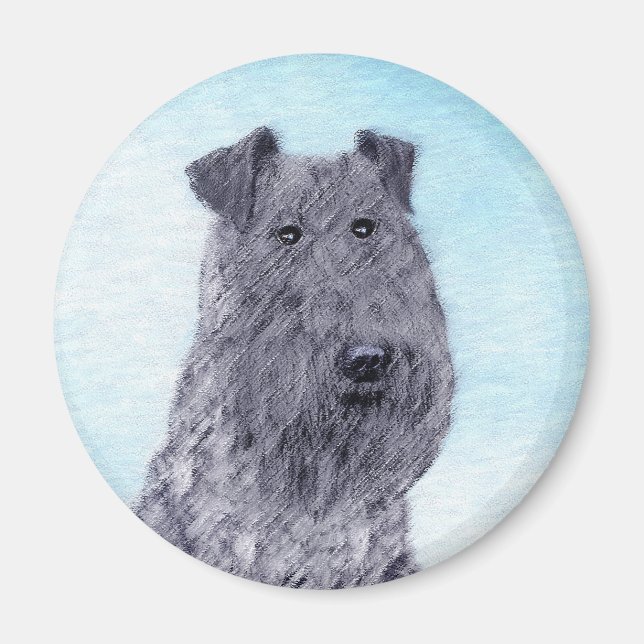 Aimant Kerry Blue Terrier peinture mignonne Chien d'origi (Devant)