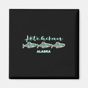 Aimant Ketchikan Alaska Art Autochtone Capitale de la Pêc
