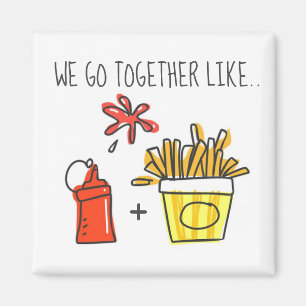 Aimant Ketchup et Fries Objectifs de Relation Drôle