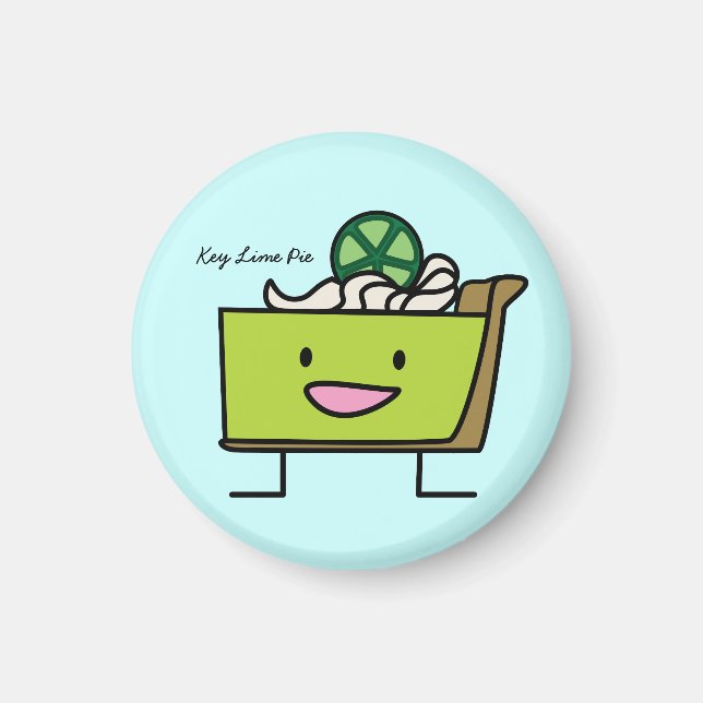 Aimant Key Lime Pie citron aigre tarte dessert tranche gr (Devant)