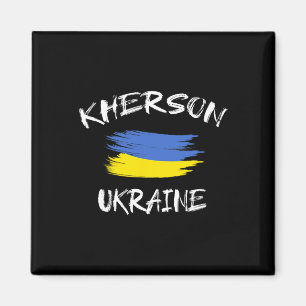 Aimant Kherson Ukraine Souvenir Drapeau du pays ukrainien