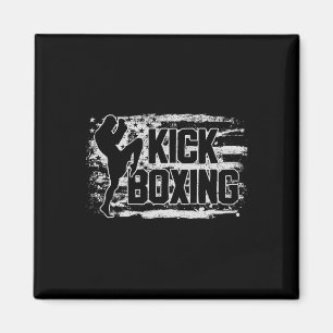 Aimant Kickboxing Kickboxer États-Unis Drapeau Américain