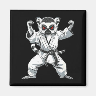 Aimant Kickboxing Lémurien Arts Martiaux Karaté Jiu-Jitsu