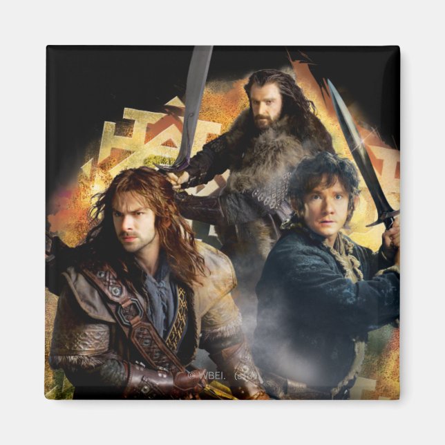 Aimant Kili, BILBO BAGGINS™, & THORIN OAKENSHIELD™ Art (Devant)