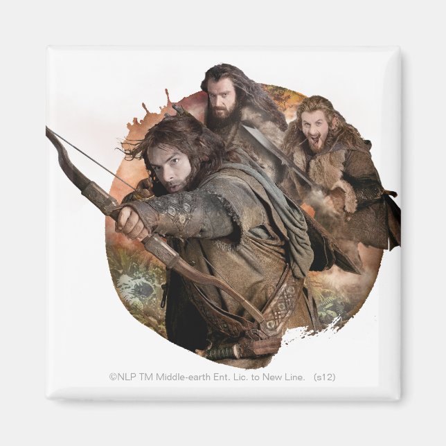 Aimant Kili, THORIN OAKENSHIELD™ et Fili (Devant)