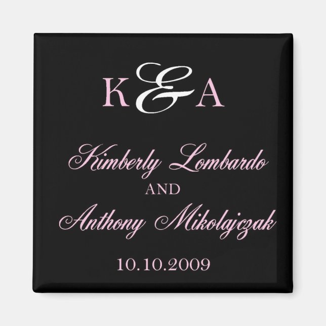 Aimant kim et anthony sur noir (Devant)