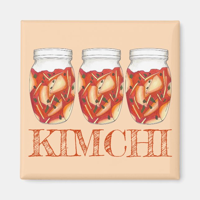 Aimant Kimchi Fermenté Chou Cuisine coréenne (Devant)