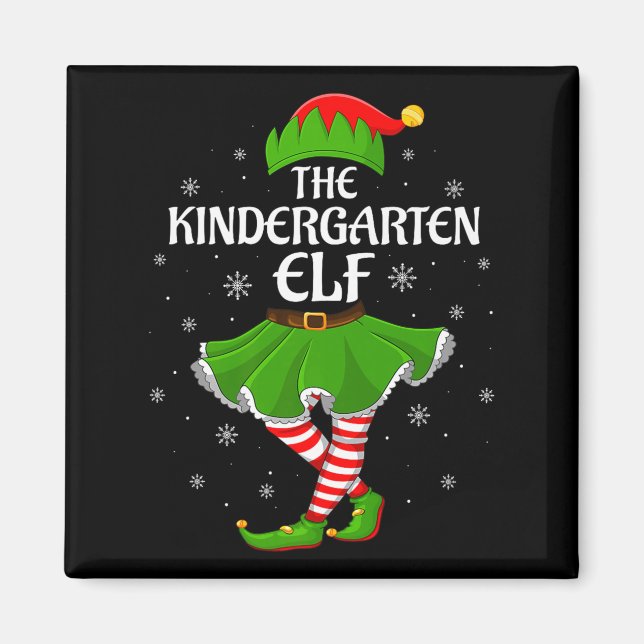 Aimant Kindergarten Elf Christmas Family Girls Women Elf  (Devant)