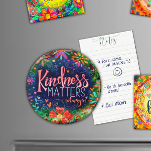Aimant Kindness Matters Fun Floral Plutôt Inspirivé