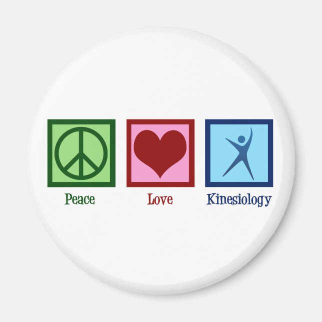 Aimant Kinesiologiste Peace Love Kinesiologie (Devant)
