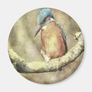 Aimant Kingfisher Étonnant En Aquarelle