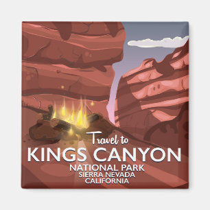 Aimant Kings Canyon Sierra Nevada poster Voyage