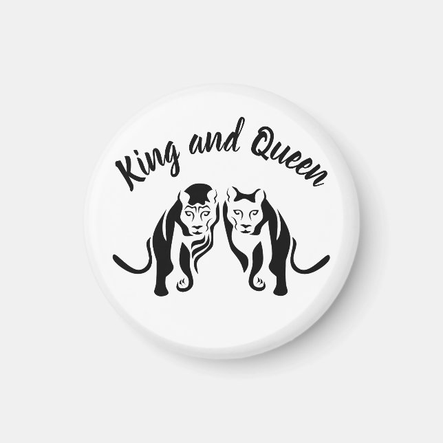 Aimant Kings et Queens Black Leo Lion et Lioness (Devant)