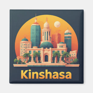 Aimant Kinshasa Congo Voyage Cadeau pour les visiteurs 🗺