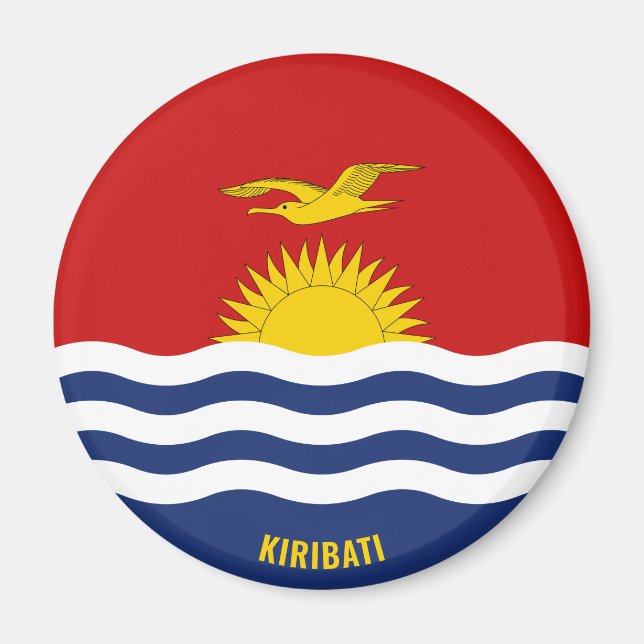 Aimant Kiribati Drapeau Charme Patriotique (Devant)