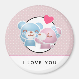 Aimant Kissing Bears I Lote mignonne et Kawaii