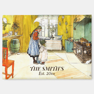 Aimant Kitchen Carl Larsson Vintage Swedish Fine Art