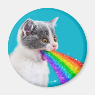 Aimant Kitten Spits Up Rainbow