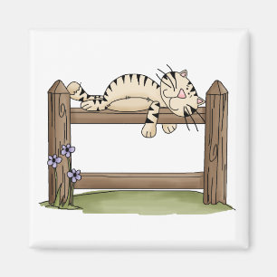 Aimant Kitty Cats ・ Kitty sur clôture