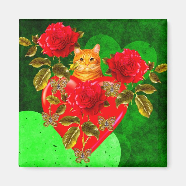 Aimant Kitty Chat Valentine (Devant)