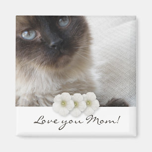 Aimant Kitty de l'oeil bleu, vous aiment maman !
