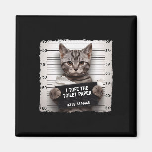 Aimant Kitty Jail Photo J'Ai Rasé Le Papier Toilette Mauv