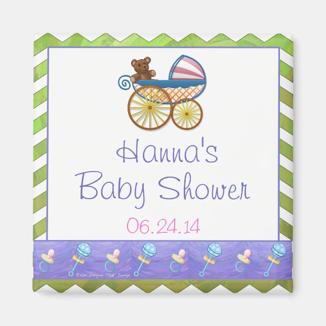 Aimant Kiwi Bash Green Chevron Baby Stuff (Devant)