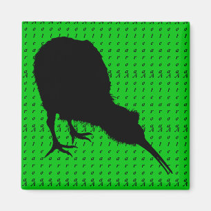 Aimant Kiwi Bird & Aotearoa (écrit) Nouvelle-Zélande