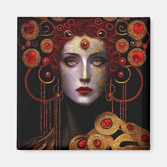 Aimant Klimt Inspirée Déesse Reine (Devant)