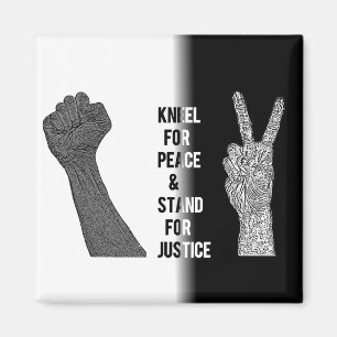 Aimant Kneel for Peace and Stand for Justice