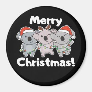 Aimant Koala Christmas Animaux Koalas Joyeux Noël Mag