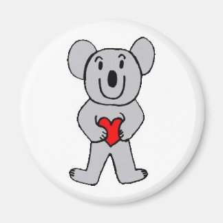Aimant Koala in Love magnétique rond