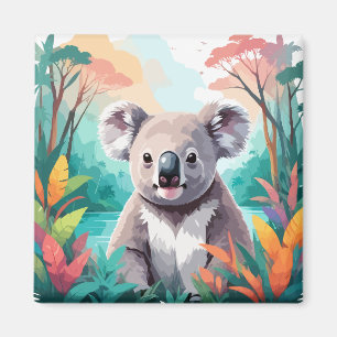 Aimant Koala Vector Art Animal Dans La Nature Majestueuse
