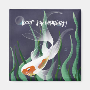 Aimant Koi En Nage D'Eau Encouragement