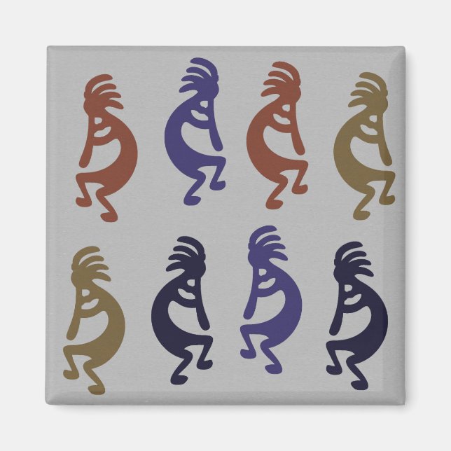 Aimant Kokopelli Groupe de personnages de jeu de flûtes (Devant)