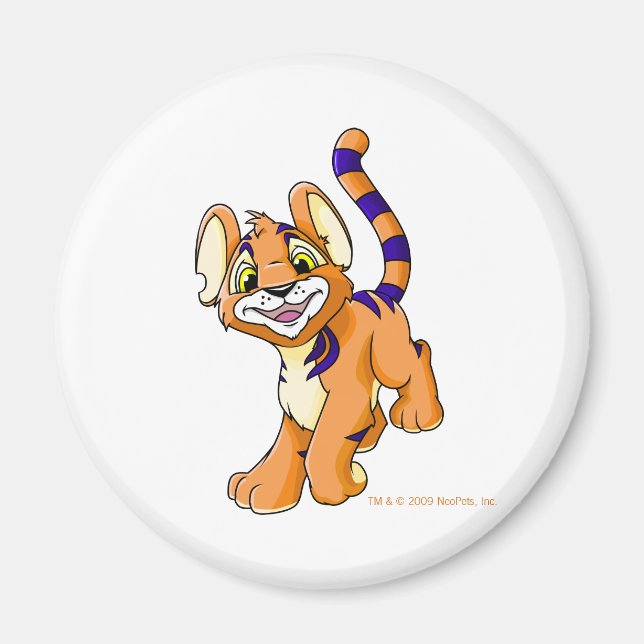 Aimant Kougra orange aventurière (Devant)