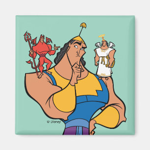 Aimant Kronk avec l'ange et le diable sur les épaules