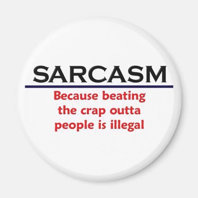 Aimant KRW Sarcasm Drôle plaisanterie (Devant)