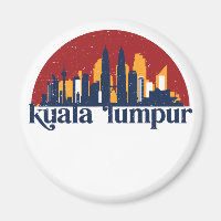 Kuala Lumpur Malaisie Rétro City Skyline Ville