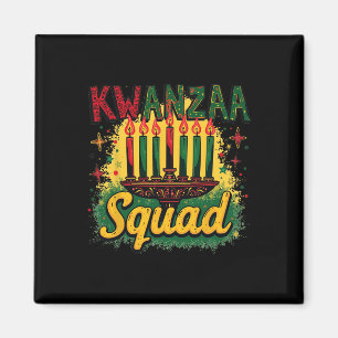 Aimant Kwanza Squad Afro-américain Happy Kwanza Family Ma