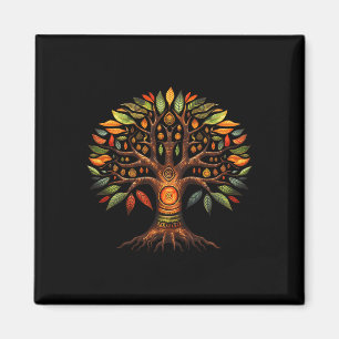 Aimant Kwanzaa Arbre De Vie Bénédiction Africaine-América