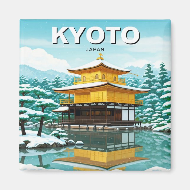 Aimant Kyoto Japon Voyage Kinkakuji Golden Pavilion (Devant)