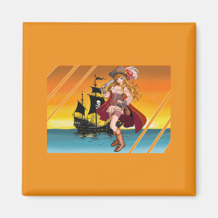 Aimant La belle corsaire en couleurs.
