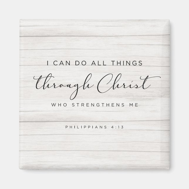 Aimant La Bible Verse Philippiens 4:13 Je Peux Faire Tout (Devant)