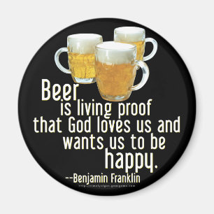 Aimant La bière est la preuve (Franklin)