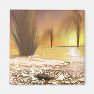 Aimant La calotte glaciaire polaire du sud martienne