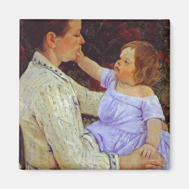Aimant La Caresse de l'enfant. c. 1890, Mary Cassatt (Devant)