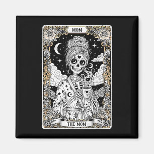 Aimant La carte de tarot de la mère squelette gothique vi